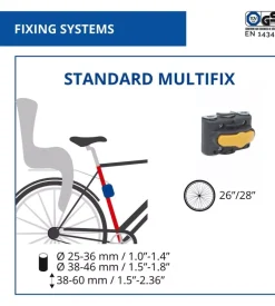 Seggiolino posteriore per bicicletta bellelli "little duck" dark grey, portata massima 22 kg