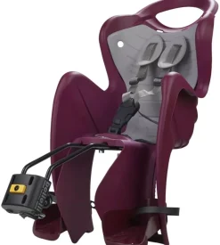 Seggiolino posteriore per bicicletta bellelli "mr fox" luxe red, portata massima 15 kg