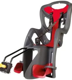 Seggiolino posteriore per bicicletta bellelli "pepe" dark grey, portata massima 22 kg