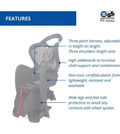 Seggiolino posteriore per bicicletta bellelli 