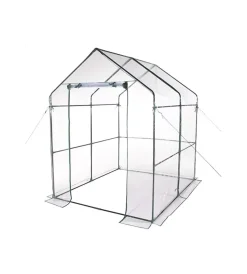 Serra a casetta verdelook con telo pvc 140x140x197 cm