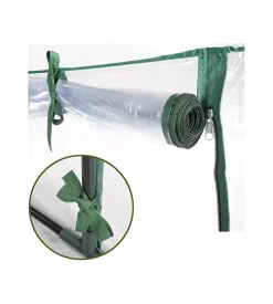 Serra a casetta verdelook con telo pvc 140x140x197 cm