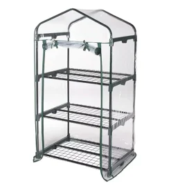 Serra da esterno verdelool con 3  ripiani in acciaio e telo in pvc 69x49x125 cm