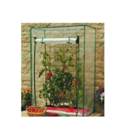 Serra per pomodori "linda" con struttura in acciaio e telo in pvc 100x50x150 cm