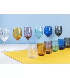 Servizio di bicchieri "shiraz" in vetro colorato, 6 pezzi
