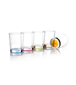 Set 4 bicchieri brunner "multiglass color" in san antiscivolo