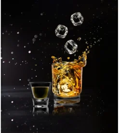 Set 2 bicchieri per alcolici "kaptim" in san 25 cl