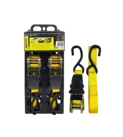 Set 2 cinghie a cricchetto 25 mm x 4 mt - system+