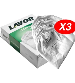 Set 3 filtri in panno per aspiratori lavor "ashley 111, 411, 901"
