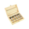 Set 5 frese per legno con:p "bp302505" in cassetta in legno