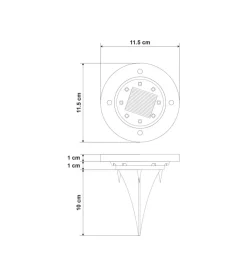Set 4 luci solare segnapassi a led con sensore - 10 lumen - 1.2 v