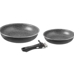 Set 2 padelle da camperggio brunner "pirate pan 3" in alluminio antiaderente