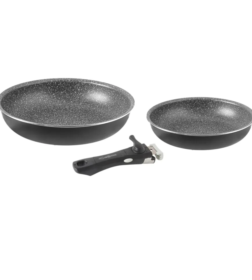 Set 2 padelle da camperggio brunner "pirate pan 3" in alluminio antiaderente