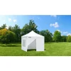 Set 4 pareti laterali per gazebo da campeggio "zebo enjoy 2.0 e zebò enjoy pro bianco" in poliestere bianco 3x6 m