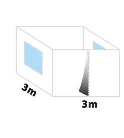 Set 4 pareti laterali per gazebo da campeggio "zebo enjoy 2.0 e zebò enjoy pro" in poliestere bianco 3x3 m