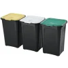 Set 3 pattumiere per raccolta differenziata in polipropilene