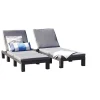 Set 2 pezzi lettino prendisole "daytona sunlounger" colore grafite, 187,5x58x29 cm - keter