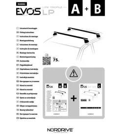 Set 4 piedi a profilo basso per vetture con tetto standard  n20002