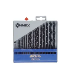 Set 19 punte elicoidali per metallo connex in acciaio hss da ø 1 a 10 mm