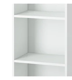 Set 2 ripiani libreria stretta bianca