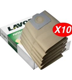 Set 10 sacchetti raccoglitori per aspiratori lavor "wd 255 xe" e "wtp 50 xe"