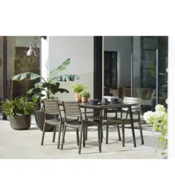 Set 2 sedie da esterno keter "metaline" in polipropilene effetto metallo bronzo 60x53x81 cm