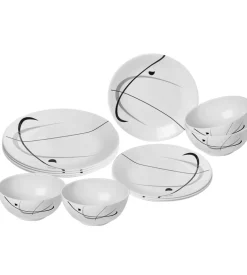 Set 12 stoviglie da campeggio brunner "serenade" in melamina antiscivolo