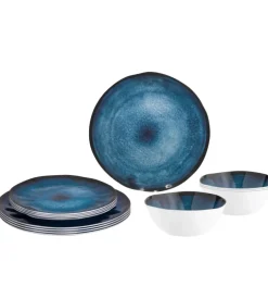 Set 12 stoviglie da campeggio brunner "breeze" in melamina