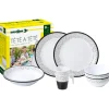 Set 8 stoviglie da campeggio brunner "pralin" in melamina antiscivolo