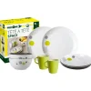 Set 8 stoviglie da campeggio brunner "space" in melamina antiscivolo