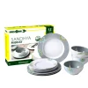 Set 12 stoviglie da campeggio brunner "sandhya" in melamina antiscivolo