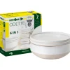 Set 7 stoviglie da campeggio brunner "odette" in stone touch antiscivolo