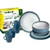 Set 16 stoviglie da campeggio brunner "tuscany" in stone touch antiscivolo