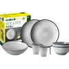 Set 8 stoviglie da campeggio brunner "tivoli" in melamina antiscivolo