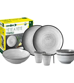 Set 8 stoviglie da campeggio brunner "tivoli" in melamina antiscivolo