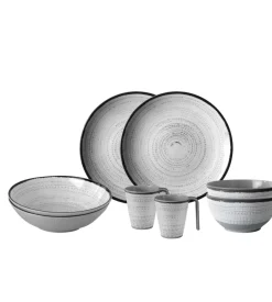 Set 8 stoviglie da campeggio brunner "tivoli" in melamina antiscivolo