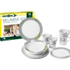 Set 16 stoviglie da campeggio brunner "tulip" in melamina