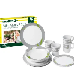 Set 16 stoviglie da campeggio brunner "tulip" in melamina