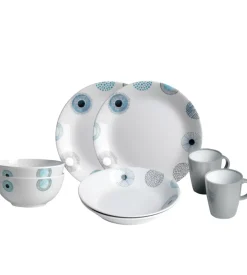 Set 8 stoviglie da campeggio brunner "deep sea" in melamina antiscivolo