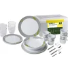 Set 36 stoviglie da campeggio brunner "tulip" in melamina