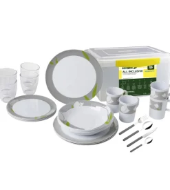 Set 36 stoviglie da campeggio brunner "tulip" in melamina
