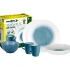 Set 8 stoviglie da campeggio brunner "meteore" in stone touch antiscivolo