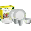 Set 8 stoviglie da campeggio brunner "sandhya" in melamina antiscivolo