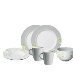 Set 8 stoviglie da campeggio brunner "sandhya" in melamina antiscivolo