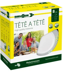 Set 8 stoviglie da campeggio brunner 