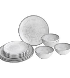 Set 12 stoviglie da campeggio brunner "bellagio" in stone touch antiscivolo