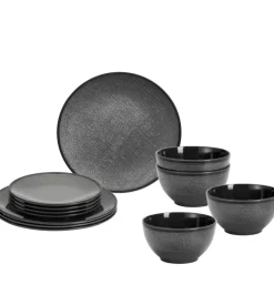 Set 12 stoviglie da campeggio brunner "cottery" in melamina antiscivolo