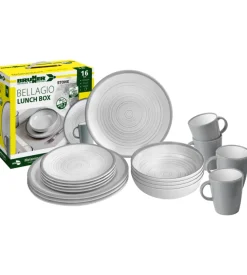 Set 16 stoviglie da campeggio brunner "bellagio" in stone touch antiscivolo