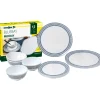 Set 12 stoviglie da campeggio brunner "bluebay" in melamina
