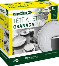 Set 8 stoviglie da campeggio brunner 
